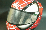 フルフェイスヘルメットをペイント スパイダーマン