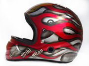 Red flames & silver cross